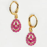 Spakling Essentials Pink Stone Studded Delicate Earrings