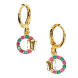 Spakling Essentials Classic Gold-Plated Multicolor Earrings
