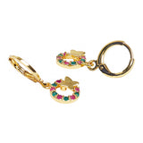 Spakling Essentials Classic Gold-Plated Multicolor Earrings