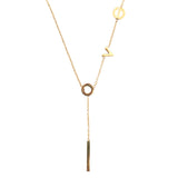 Love in a Charm Lariat Gold Plated Necklace