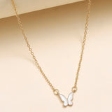 Beautiful Open Winged Butterly Charm Gold Plated Necklace