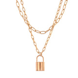 Lock 'N' Chain Gold Plated Necklace