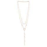 Trendy Essentials Faux Pearls Embellished Delicate Gold Plated Brass Necklace