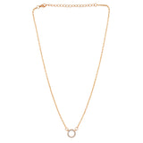 Serenity Circle Charm Gold Plated Necklace