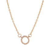 Serenity Circle Charm Gold Plated Necklace