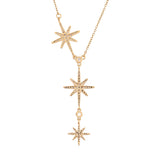 3 Celestial Gold Charm Necklace