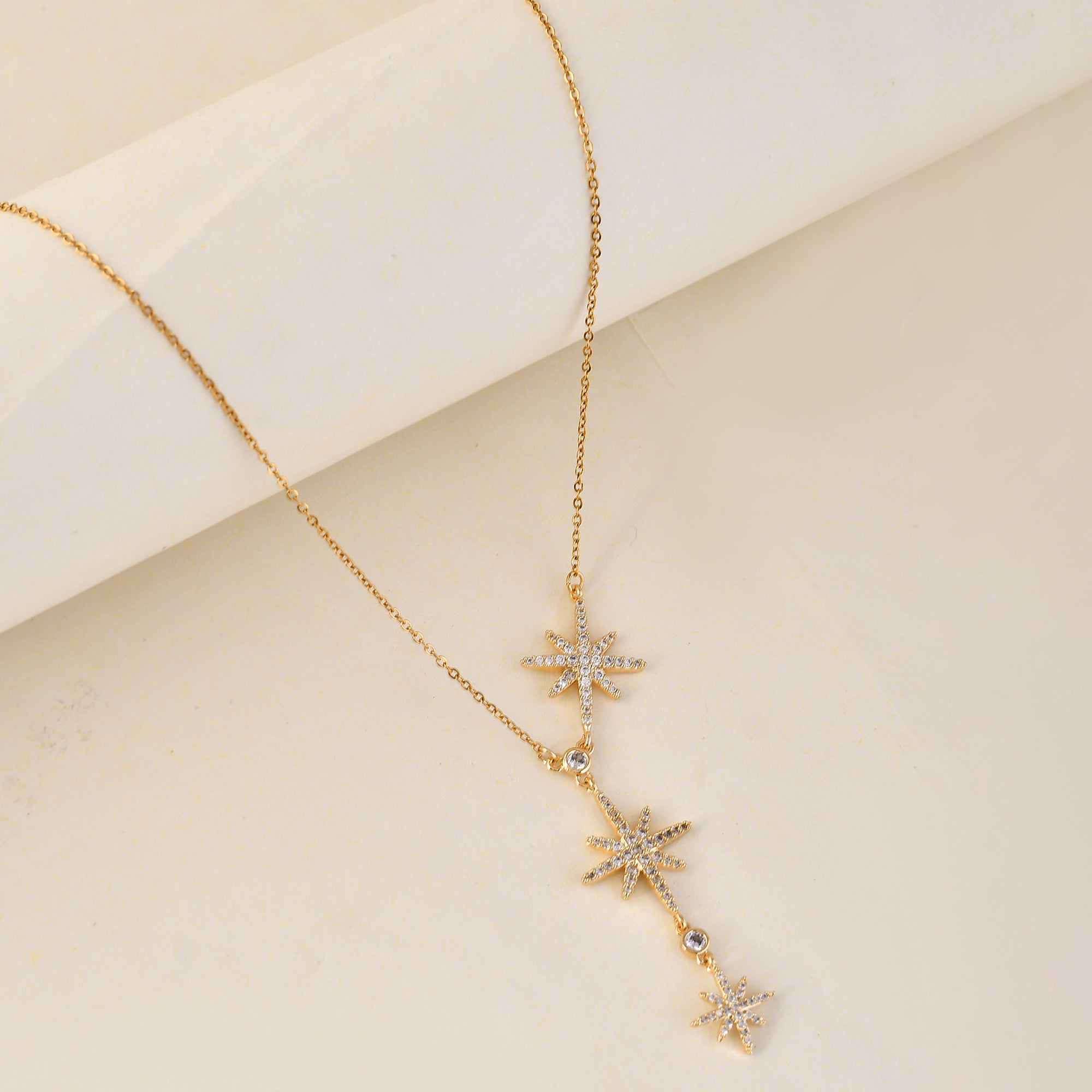 3 Celestial Gold Charm Necklace