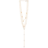 Trendy Essentials Contemporary Lightly Embellished Brass Gold Plated Layered Necklace
