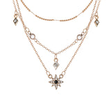 Trendy Essentials Lightly Embellished Two-Strand Gold Plated Necklace