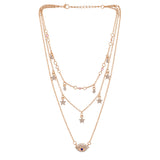Evil Eye Talisman And Twinkling Stars Charm Gold Plated Necklace