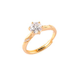 Sparkling Elegance Gold Plated Cluster Setting Zircons Adorned Ring