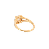 Yellow Gold Plated Large Zircon Adorned Ring