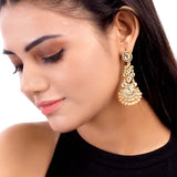 Kundan Elegance Ethnic Drop Earrings