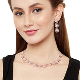 Sparkling Elegance CZ Embellished Necklace Set