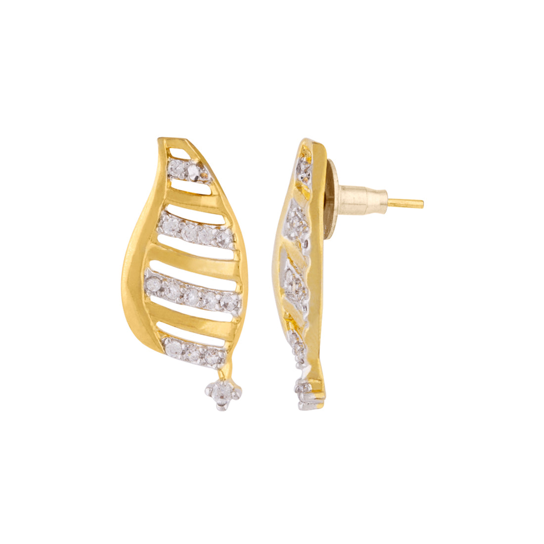 Geometric Design Brass Earrings