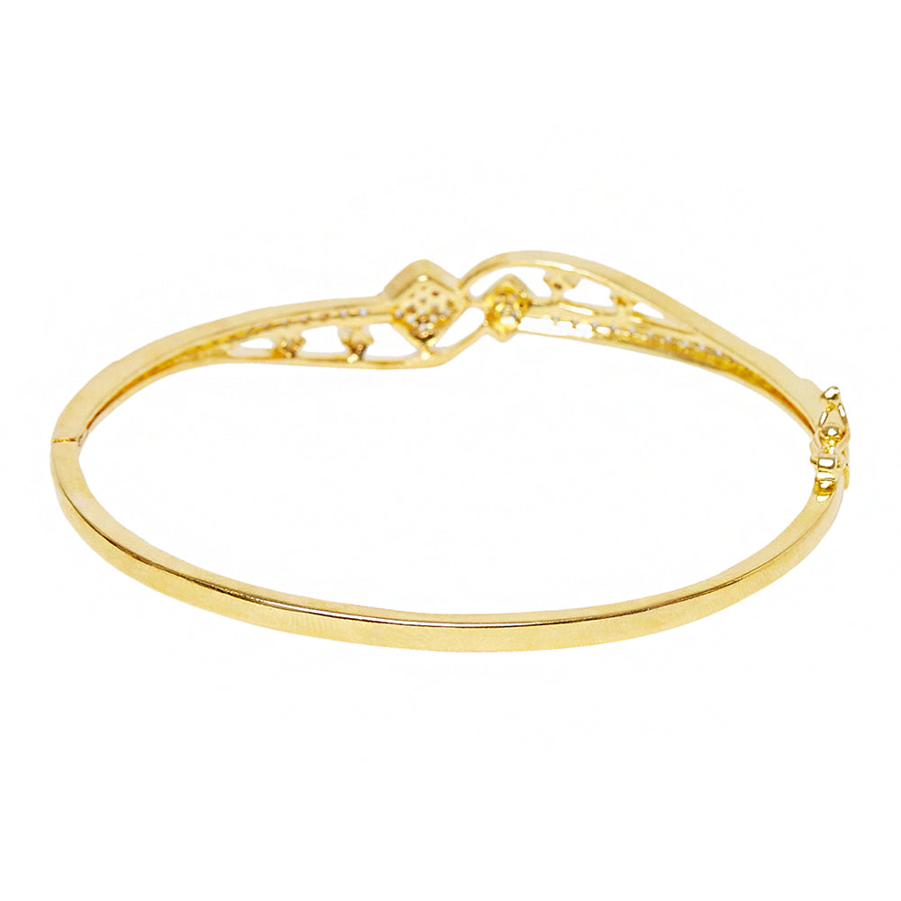 Stylish and Elegant Gold Tone Cuff Bracelet