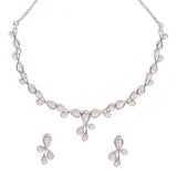Silver Plated Embellished Necklace Set