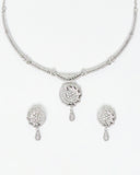 Sparkling Elegance Silver Plated Necklace Set