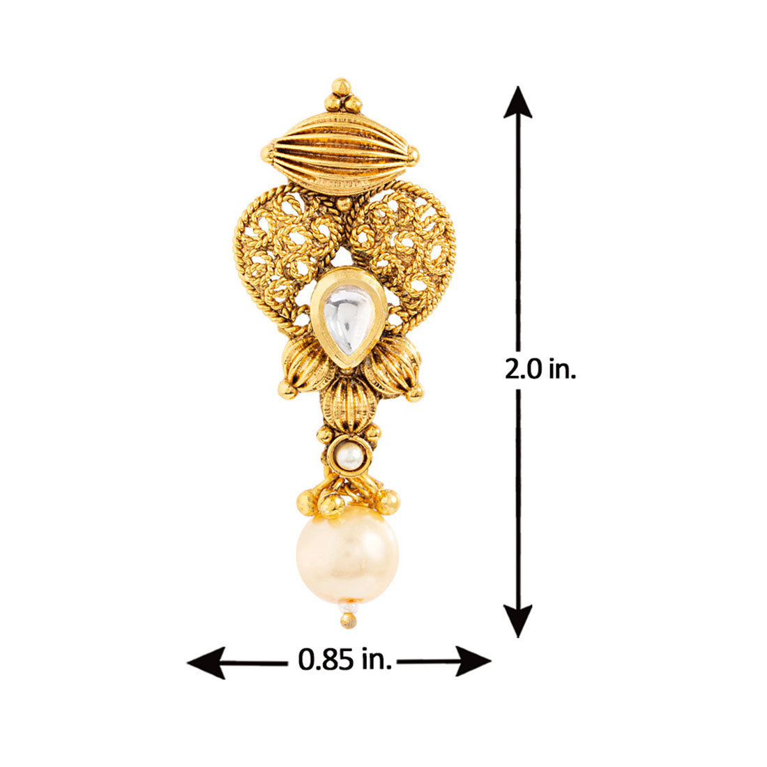 Golden Reprise Faux Pearls Earrings – VOYLLA