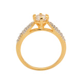Designed Shiny Stones Studded Ring For Women