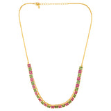 Coloured Gems Embellished Necklace Set