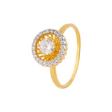American Diamond Two Tone Plated Ring