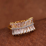 American Diamond Gemstones Studded Band Ring