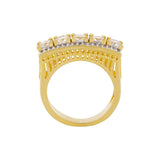 American Diamond Princess Cut Gems Ring