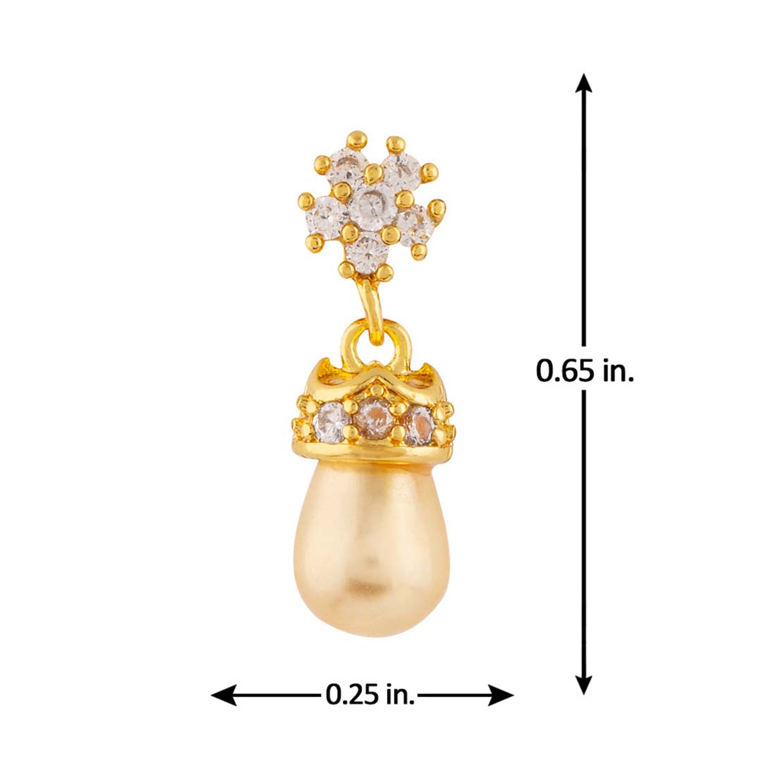 Tiny Gems Adored Brass Earrings