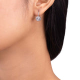 Round Cut CZ Gems Adorned Earring