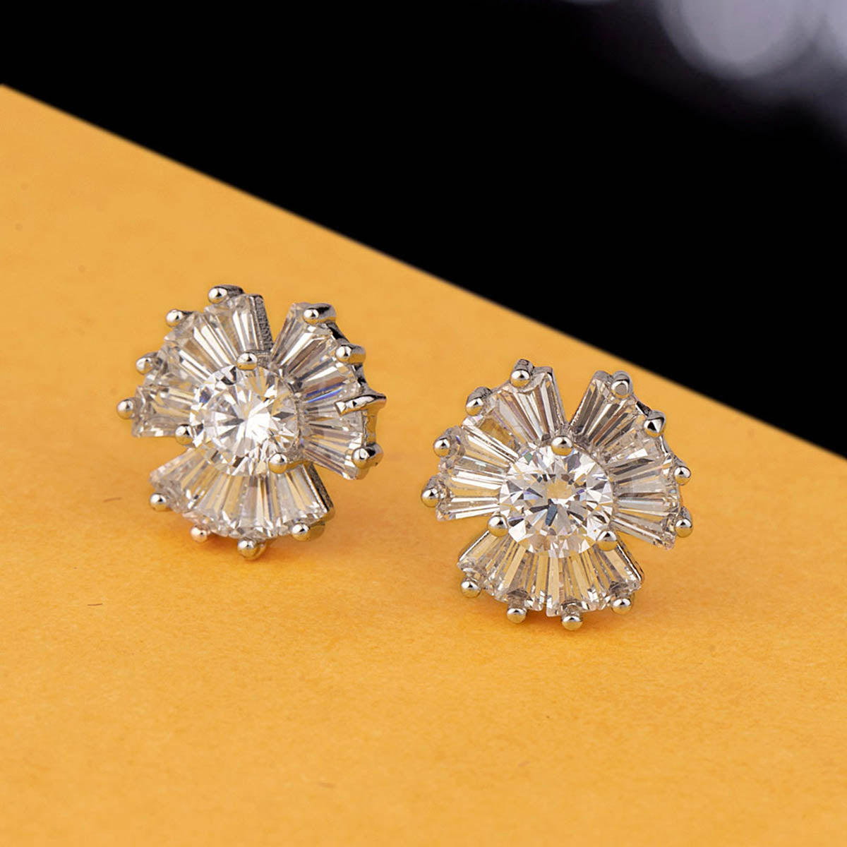 Gemstones Embellished Stud Style Earrings