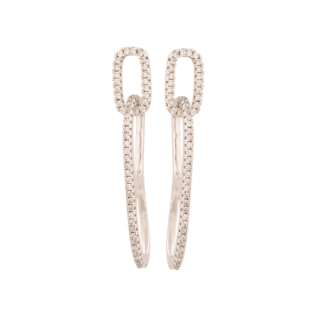 Gems Adorned Link Design Earrings