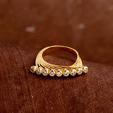 Round Gems Adorned Ring