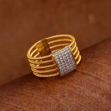 Gems Adorned Band Style Ring