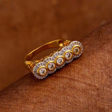 Gems Adorned Antique Inspired Ring