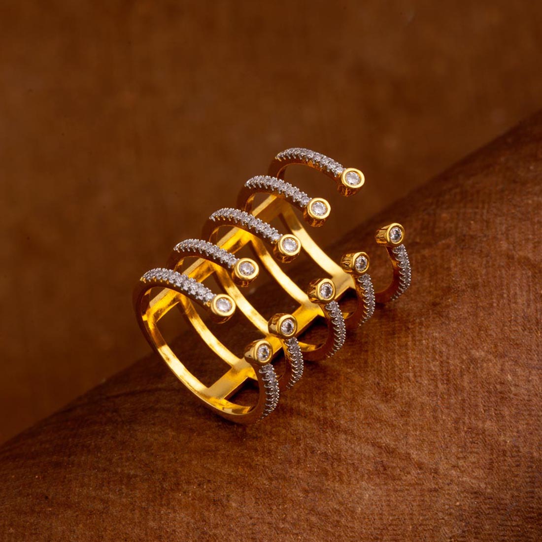 Layered Style Finger Ring - Main Image