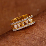 Gems Embellished Square Ring