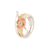Troika Gems Embellished Brass Ring