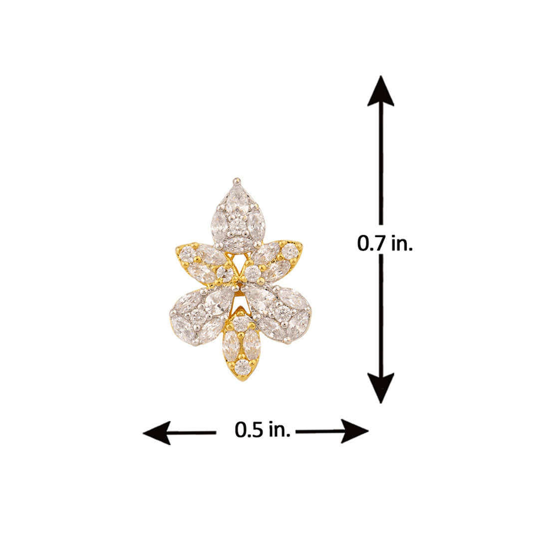 Butterfly Motif Brass Earrings
