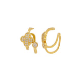 Gold Plated Floral Motif Earrings