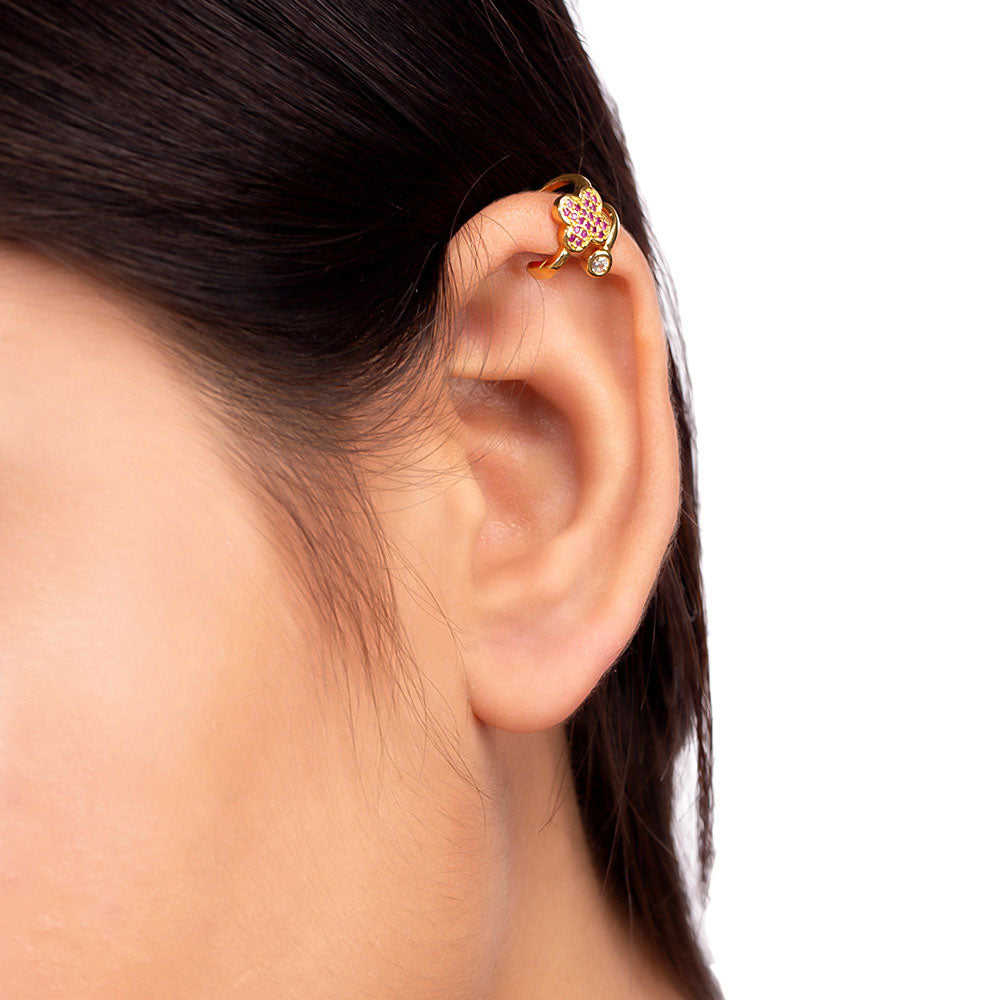 CZ Gems Floral Motif Earrings