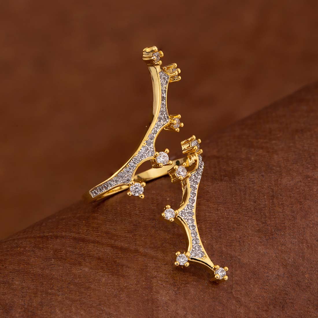 Crown Motif Brass Ring