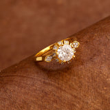 Zircon Gemstones Adorned Casual Ring