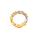 Two Tone Plated Band Ring