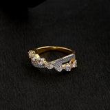 Casual Style American Diamond Gems Adorned Ring