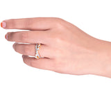 Casual Style American Diamond Gems Adorned Ring