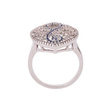 Filigree Design Silver Plated Ring