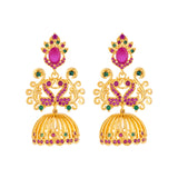 Peacock Motifs Casual Style Earrings