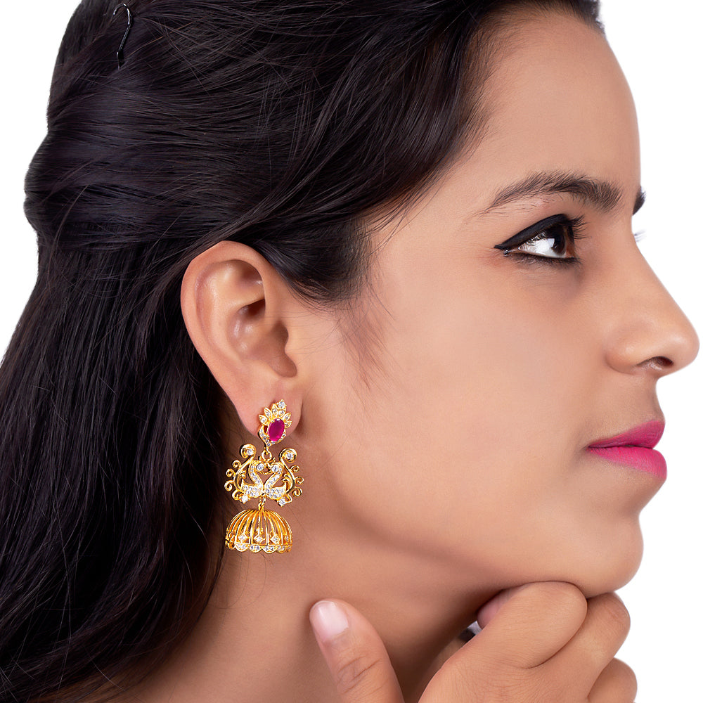 Traditional Style Jhumka Drop Earrings