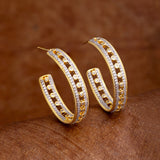 Round Casual Brass Earrings
